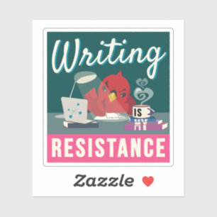 「書s is My Resistance」コンパクトな長方形 シール