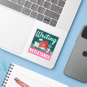 「書s is My Resistance」コンパクトな長方形 シール (ノートパソコンとiPhone)