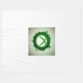 書tシャツデザインくもの巣のタイトルと説明 フリースブランケット (正面(横))