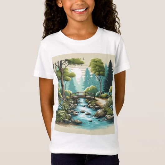 書tシャツデザインくもの巣のタイトルと説明 tシャツ (正面)