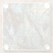 曹灰長石のガラスコースター-フェイクな水晶一見 ガラスコースター (裏面)