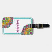 曼荼羅とアクアフレーム防法名 ラゲッジタグ (正面横)