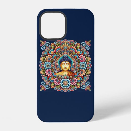 曼荼羅と仏陀 iPhoneケース (裏面)