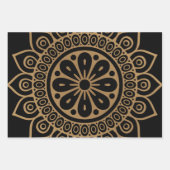 曼荼羅と花 ラッピングペーパーシート (正面2)