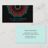 曼荼羅のはすの花のヨガの黙想のホリスティック 名刺 (正面/裏面)