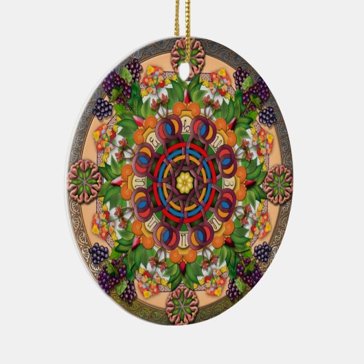 曼荼羅のアルメニアのブドウのオーナメント セラミックオーナメント (右)