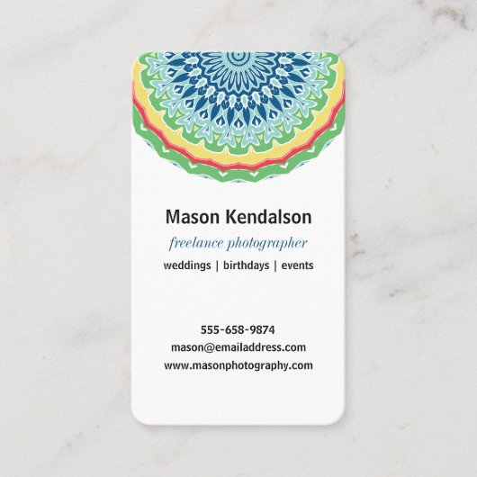 曼荼羅のカメラマン 名刺 (正面)