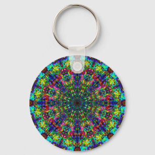 曼荼羅のステンドグラス: keychain キーホルダー