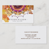 曼荼羅のダマスク織のヨガの黙想のホリスティックのマッサージ 名刺 (正面/裏面)