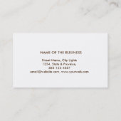 曼荼羅のダマスク織のヨガの黙想のホリスティックのマッサージ 名刺 (裏面)