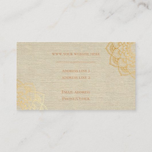 曼荼羅のテーマの名刺 名刺 (裏面)