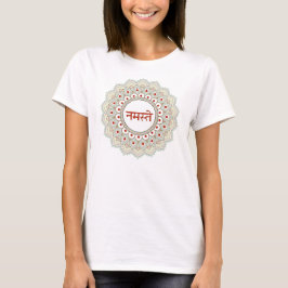曼荼羅のナマステのヨガの女性のTシャツ Tシャツ