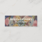 曼荼羅のヨガのインストラクターのMiniStandardの穏やかなマット スキニー名刺 (正面)