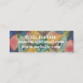 曼荼羅のヨガのインストラクターのMiniStandardの穏やかなマット スキニー名刺 (裏面)