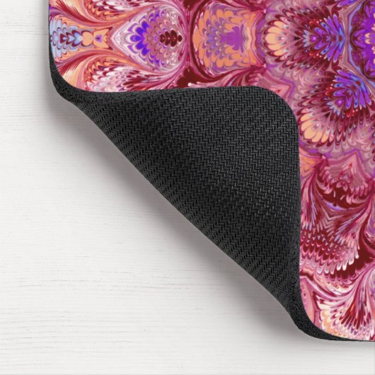 曼荼羅の万華鏡のように千変万化するパターンのマウスパッド マウスパッド (コーナー)