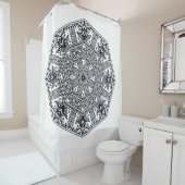 曼荼羅の円形のオーナメント シャワーカーテン (インサイチュ)