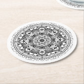 曼荼羅の円 ラウンドペーパーコースター (アングル)