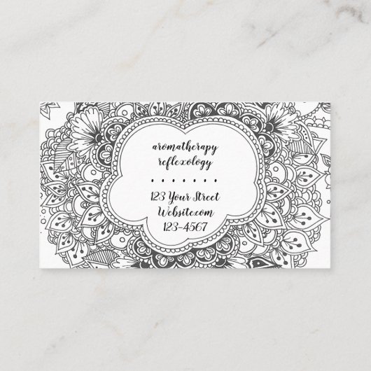 曼荼羅の名刺 名刺 (裏面)