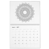 曼荼羅の大人の着色のカレンダー カレンダー (3月 2027)