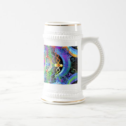 曼荼羅の宇宙の色 ビールジョッキ (右)