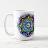 曼荼羅の宇宙 サイケデリックカラー コーヒーマグカップ (左)