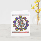 曼荼羅の挨拶状 カード (黄色い花)