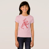 曼荼羅の火の白い猿によって合われるベビードールのTシャツ Tシャツ (正面フル)