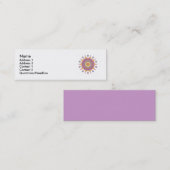 曼荼羅の細いプロフィールカード スキニー名刺 (正面/裏面)