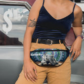 曼荼羅の背景の前に飾り立てたゾウ ファニーパック