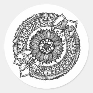 曼荼羅の花 ラウンドシール