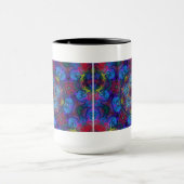 曼荼羅の芸術の抽象デザイン マグカップ (中央)