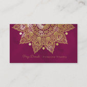曼荼羅の金ゴールドホイルの名刺 名刺 (正面)