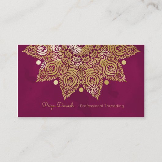 曼荼羅の金ゴールドホイルの名刺 名刺 (正面)