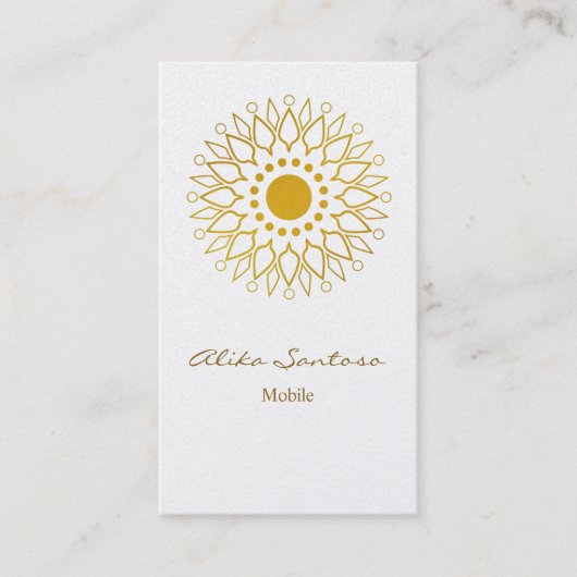 曼荼羅の金ゴールド 名刺 (正面)
