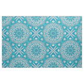 曼荼羅の青いタイルパターン ファブリック (ファットクウォーター)