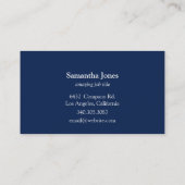 曼荼羅の青で引っ張るモダン 名刺 (裏面)