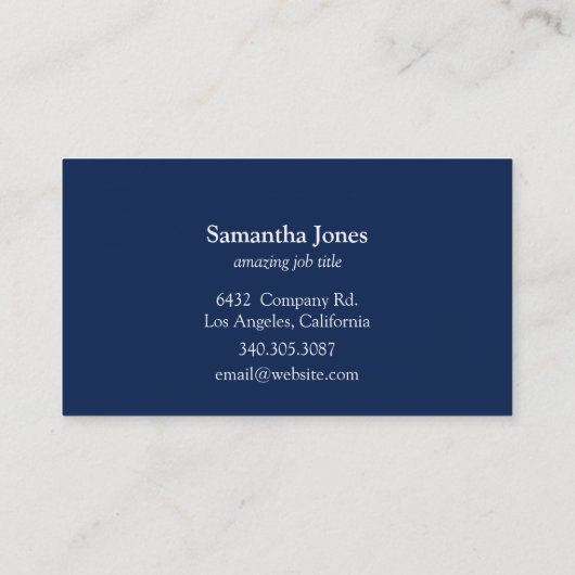 曼荼羅の青で引っ張るモダン 名刺 (裏面)