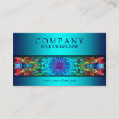 曼荼羅の青で引っ張るモダン 名刺 (正面)