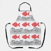 曼荼羅の魚 エプロン (正面)