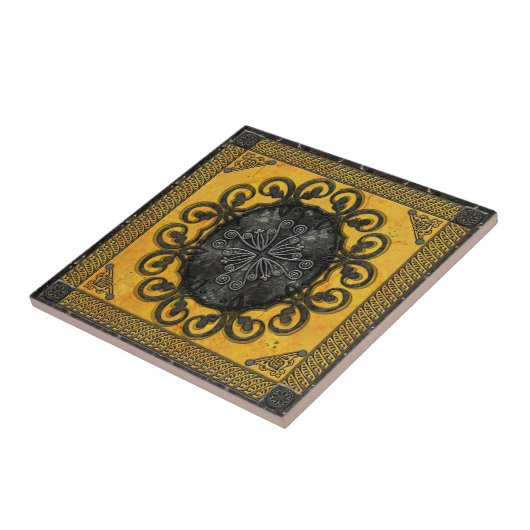 曼荼羅の黒曜石の十字のタイル タイル (側面)