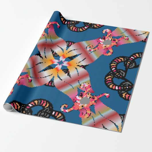 曼荼羅は黄地に着色。招待状 ラッピングペーパー (アンロールド)