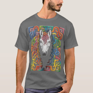 曼荼羅アニマルカラフルイラストギフト Tシャツ