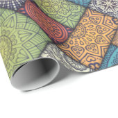 曼荼羅カラフル瓦模様 ラッピングペーパー (ロールコーナー)