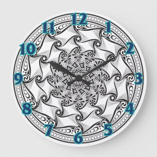 曼荼羅スクロール時計 ラージ壁時計 (正面)