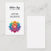 曼荼羅デザイン鮮やか色 名刺 (正面/裏面)