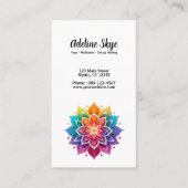 曼荼羅デザイン鮮やか色 名刺 (正面)