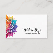 曼荼羅デザイン鮮やか色 名刺 (正面)