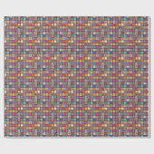 曼荼羅パターンカラフルなモトッコ人 ラッピングペーパー (フラット)