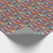 曼荼羅パターンカラフルなモトッコ人 ラッピングペーパー (角)