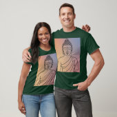 曼荼羅仏Tシャツ: 静謐な線画ゼンスピリット Tシャツ (ユニセックス)